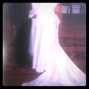 Plus size white wedding dress